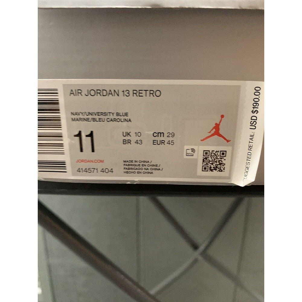 Size 11 - Air Jordan 13 Retro Navy University Blue Marine Carolina With Box